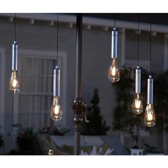 Set of 5 Battery Powered Indoor/Outdoor Hanging Lights with Remote control - Picture 1 of 6